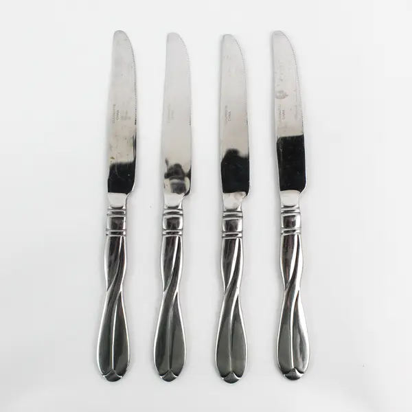 Lot Of 4 Cuisinart Flatware CUI16 Pattern 18/10 SS Dinner Knives 9.25" Rare Item