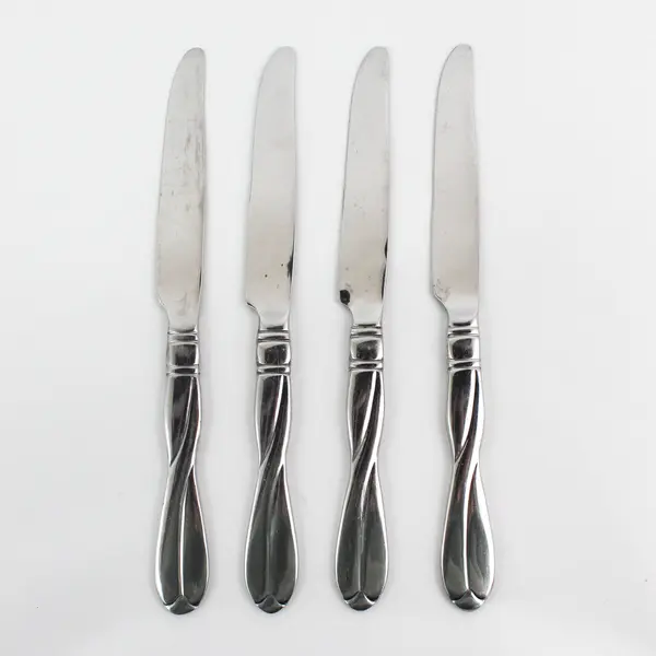 Lot Of 4 Cuisinart Flatware CUI16 Pattern 18/10 SS Dinner Knives 9.25" Rare Item