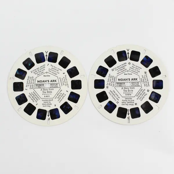 Lot Of 4 View-Master Bible Stories Reels Noah's Ark David Goliath Samson Delilah