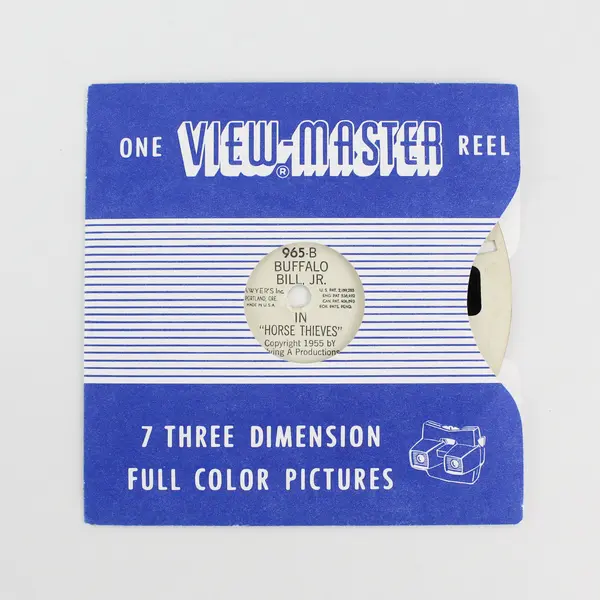 Vintage View-Master Buffalo Bill Jr Horse Thieves TV Show 1955 Single Reel 965B