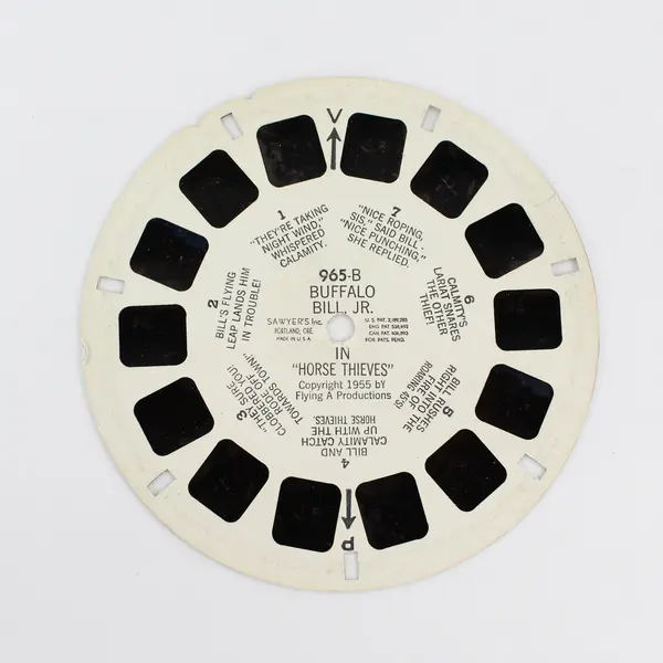 Vintage View-Master Buffalo Bill Jr Horse Thieves TV Show 1955 Single Reel 965B