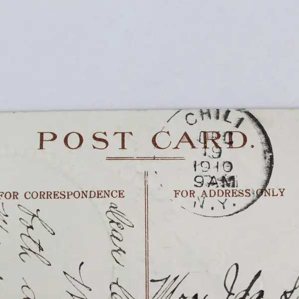 Vintage 1910 A Joyous Christmas Embossed Postcard Chili New York Postmark