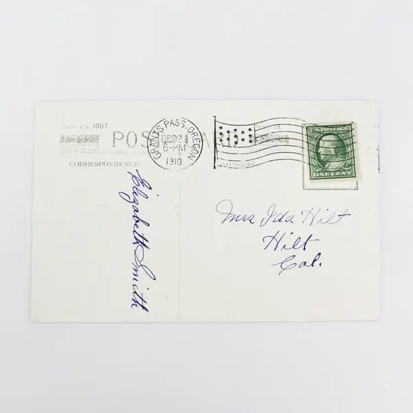 Vintage 1910 Christmas Greetings Poinsettias Embossed Postcard