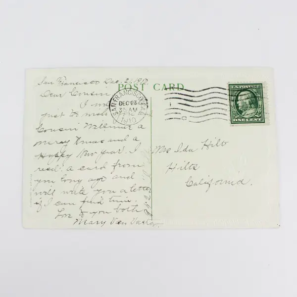 1909 A Merry Christmas To You Fireside Scene Holly Embossed Postcard 