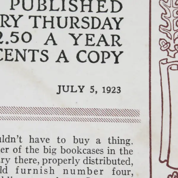 Vintage The Youth's Companion Magazine July 5 1923 Four Franklin