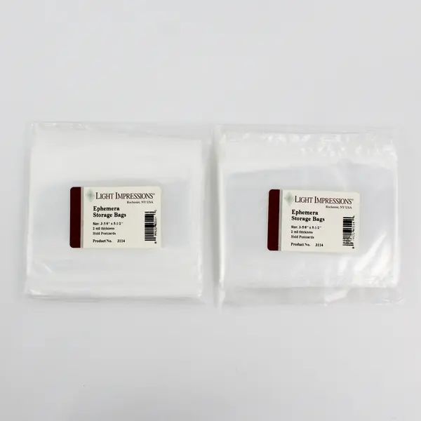Lot Of 2 Packages Light Impressions Archival Ephemera Storage Bags 200 Total