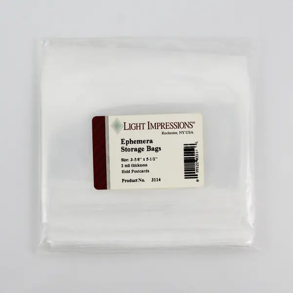 Lot Of 2 Packages Light Impressions Archival Ephemera Storage Bags 200 Total