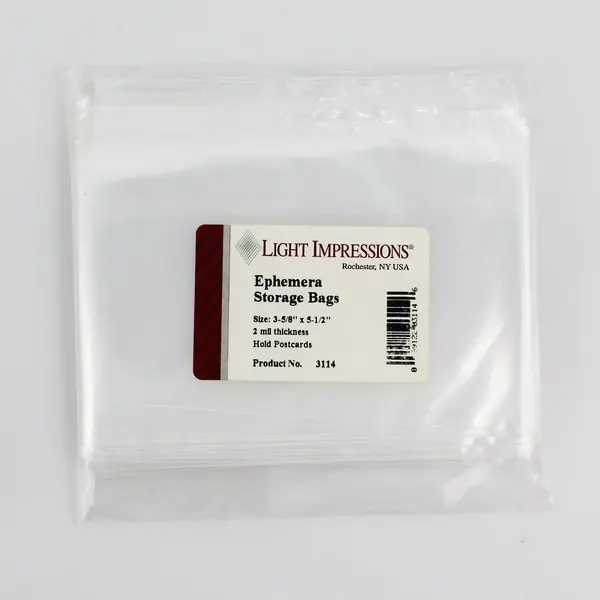 Lot Of 2 Packages Light Impressions Archival Ephemera Storage Bags 200 Total