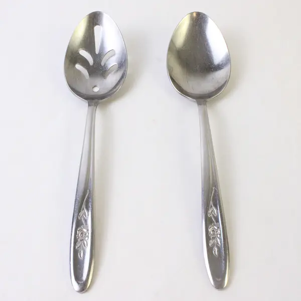 Imperial Intl Brewster Rose Pattern SS Serving Set 8.25" Each Rare HTF Pattern