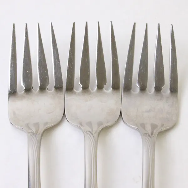 Lot of 3 Oneida Camber Cresta Windswept Scroll Pattern Stainless Salad Forks