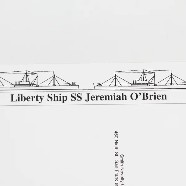 Vintage SS Jeremiah O'Brien Liberty Ship Museum Postcard San Francisco 