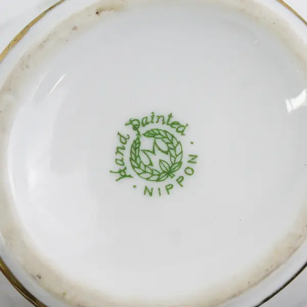 Hand Painted Nippon Daisy Pattern Porcelain Basket