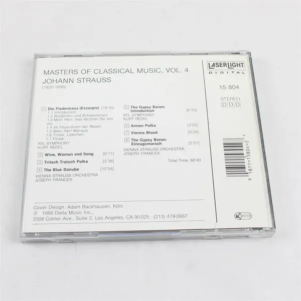 Masters Of Classical Music: Strauss Vol. 4 LaserLight Digital CD 1988