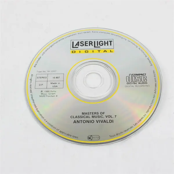 Antonio Vivaldi Masters Of Classical Music Vol. 7 LaserLight Digital CD 1988