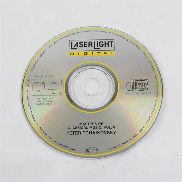 Masters of Classical Music: Tchaikovsky Vol. 6 LaserLight Digital CD 1988