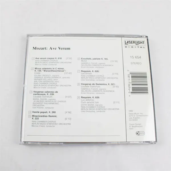 W. A. Mozart Ave Verum Highlights Vol. 9 LaserLight Digital CD 1990
