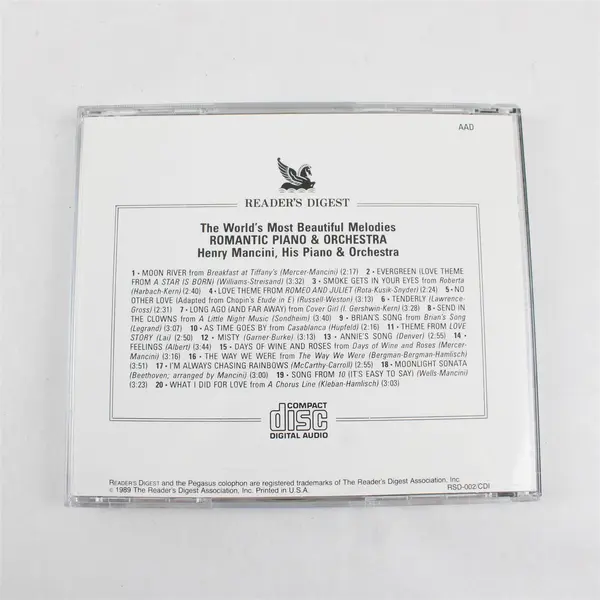 Henry Mancini Romantic Piano Orchestra The World's Most Beautiful Melodies 1989