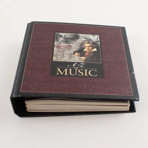 Vintage A-Z of Music 2-Ring Hardcover Binder 1999 IMP Inc A-Z Card Series Good