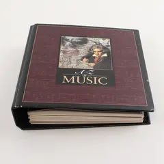 Vintage A-Z of Music 2-Ring Hardcover Binder 1999 IMP Inc A-Z Card Series Good