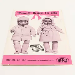 Vintage 1967 Hero MFG Weave-It Designs For Baby Vol #9 Handloom Craft Book PB