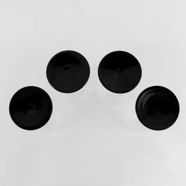 Set of 4 Cristal D' Arques Domino Signature Black Wine Glasses