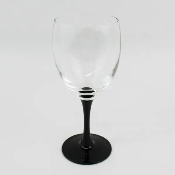Set of 4 Cristal D' Arques Domino Signature Black Wine Glasses