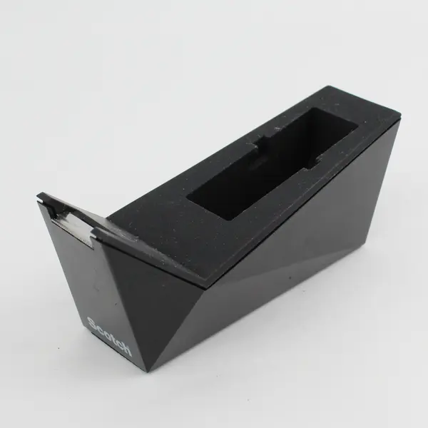 Lot of 2 Scotch Black Desktop Tape Dispensers Models C-17 & C-38 Missing Core