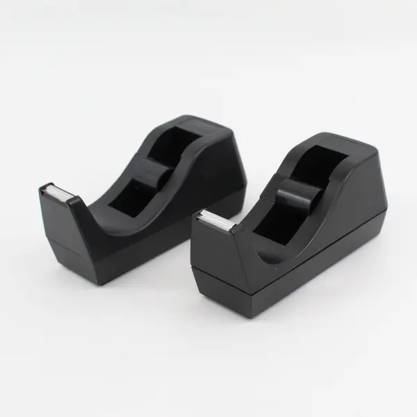 Lot of 2 Black Desktop Tape Dispensers Unbranded Good Condition