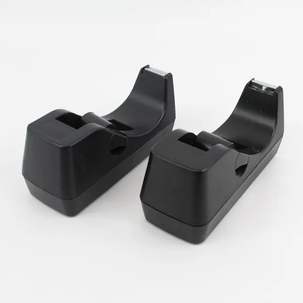 Lot of 2 Black Desktop Tape Dispensers Unbranded Good Condition