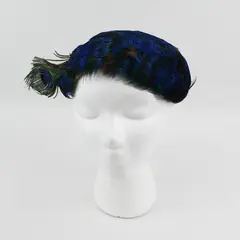 Vintage Mid Century Peacock Feather Ladies Hat