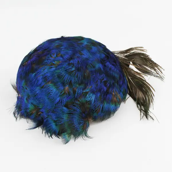 Vintage Mid Century Peacock Feather Ladies Hat