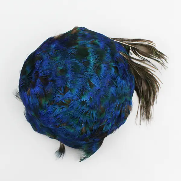 Vintage Mid Century Peacock Feather Ladies Hat