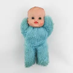 Vintage Cuddle Toys By Douglas Baby Boy Doll Blue Pajamas Body Soft
