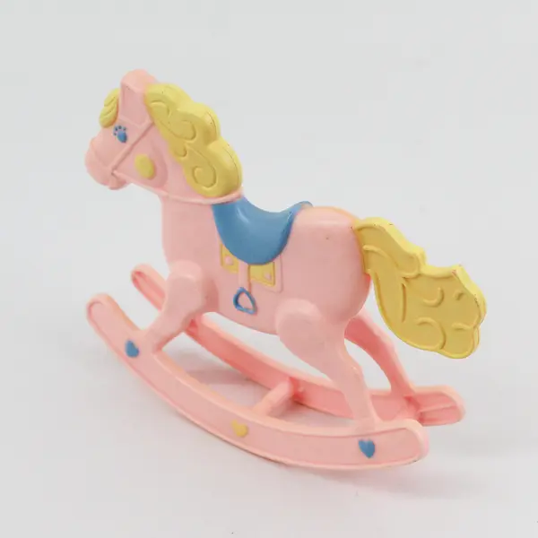 1984 Mattel Heart Family Pink Toddler Doll Rocking Horse  