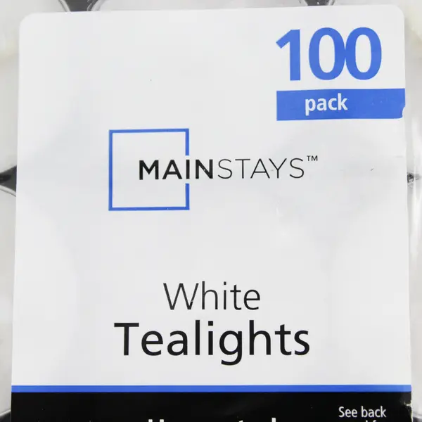 Mainstays White Unscented Indoor/Outdoor Tealight Candles, 100 Count