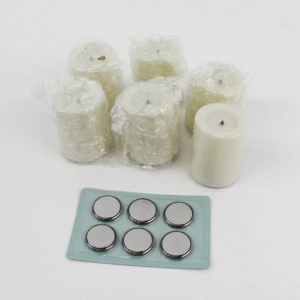 Lot of 14 Battery Operated White Votive Candles Original Boxes And Batteries