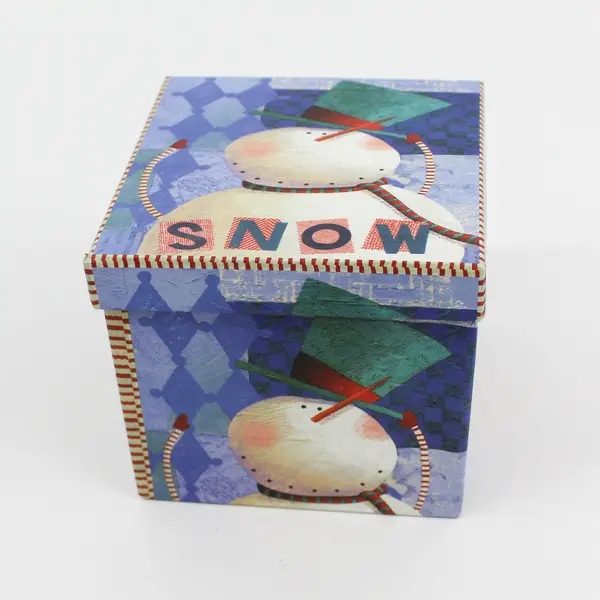 3 Piece Lindy Bowman Snowman Christmas Gift Box Set Designed By Teresa Kogut