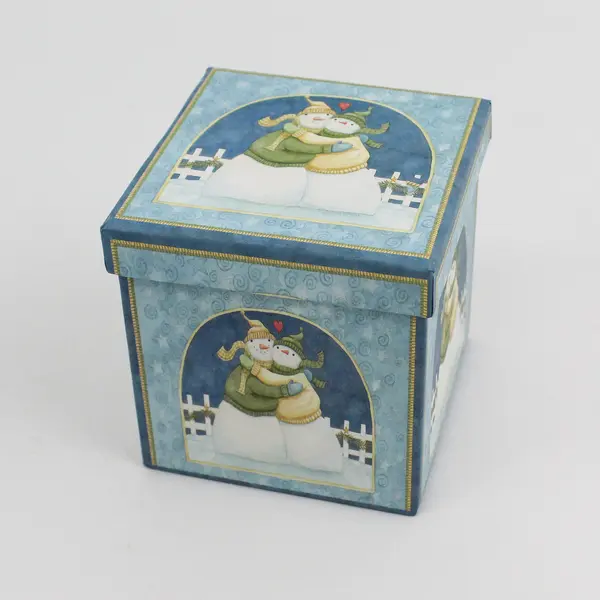 3 Piece Lindy Bowman Snowman Christmas Gift Box Set Designed By Teresa Kogut