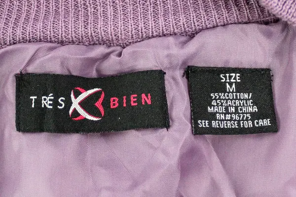 Tres Bien Full Zip Sweater Lavender Michelbook Country Club Women's Size M