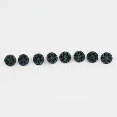 Set of 8 Vintage Dark Iridescent Shank Buttons 1/2"