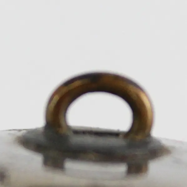 Antique Faceted Metal  Botanical Design Shank Button 5/8"