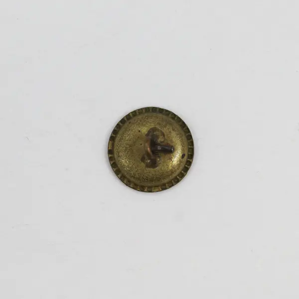 Antique Faceted Metal Rhinestone Floral Design Shank Button 5/8"