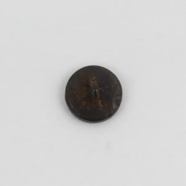 Antique Faceted Brass-Colored Metal Rhinestone Floral Shank Button 5/8"