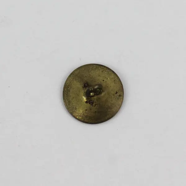 Antique Faceted Metal Rhinestone Floral Botanical Shank Button 5/8"