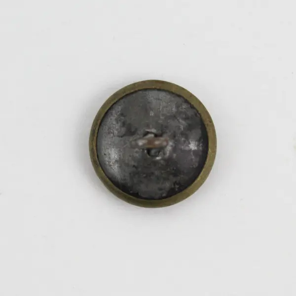 Antique Faceted Metal Floral Six Star Cutout Shank Button 3/4"
