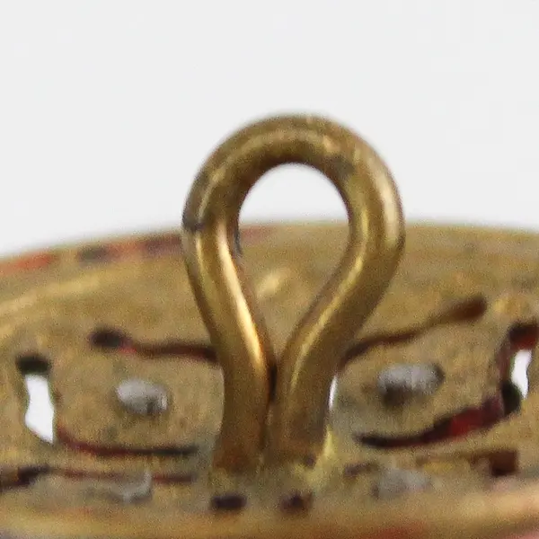 Antique Ornate Faceted Metal Shank Button 3/4"