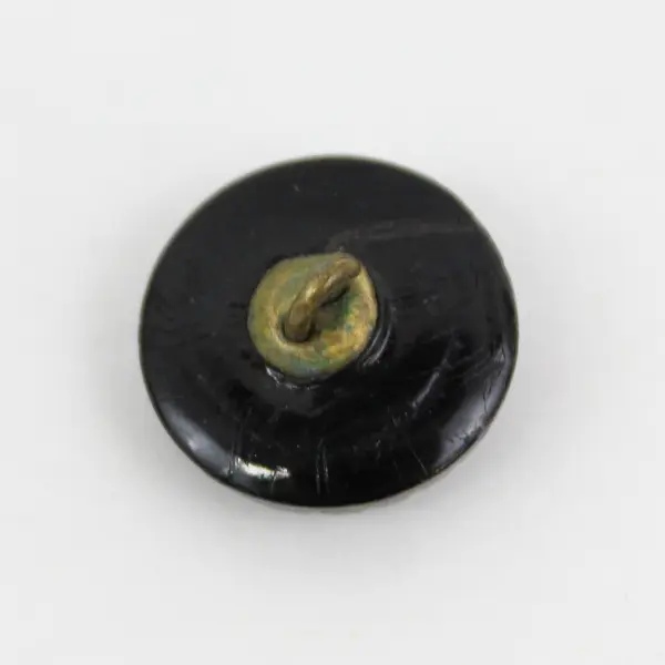 Antique Victorian Black Glass Carnival Luster Shank Button 5/8"