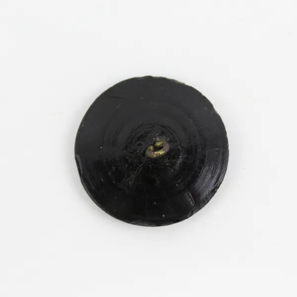 Antique Victorian Black Glass Flower/Starburst Design Button 1-1/4"