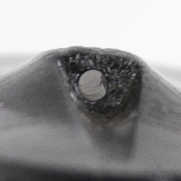 Antique Victorian Black Glass Faceted Floral Design Button 1-1/4"