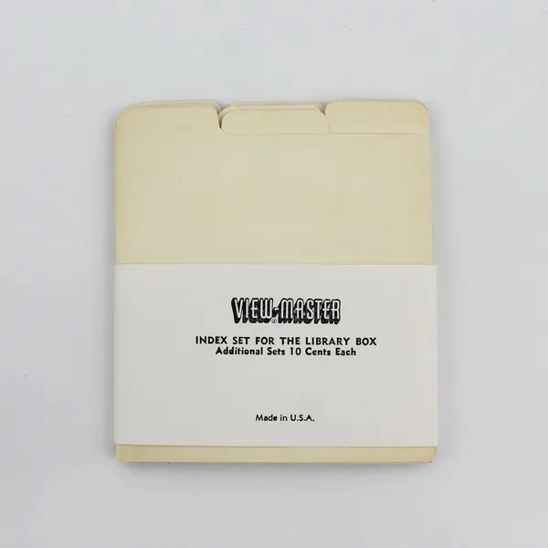 Lot of 12 View-Master Index Cards For Library Box